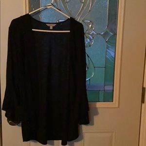 Black LC Lauren Conrad Bell Sleeve Cardigan XL
